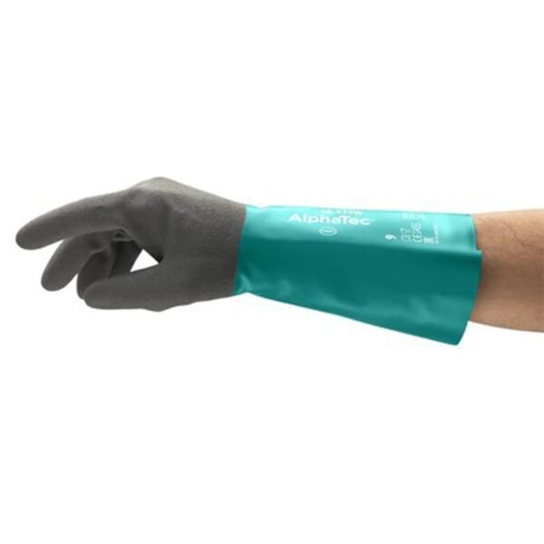 ⁦ANSELL ALPHATEC 58-535W CHEMICAL-RESISTANT GAUNTLET GLOVES جوانتى كيماويات⁩ - الصورة ⁦2⁩